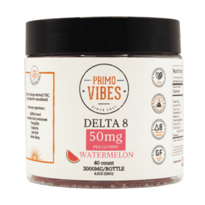 Primo Vibes Delta 8 50mg Watermelon Gummies